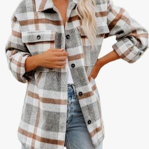 Wool Blend Flannel Shacket